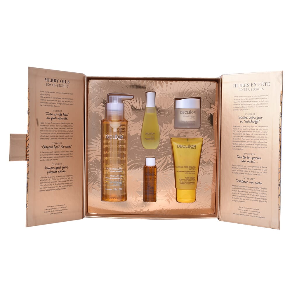 Box Of Secrets Mizellenöl + Serum +  Nachtbalsam + Peeling und + Körperöl