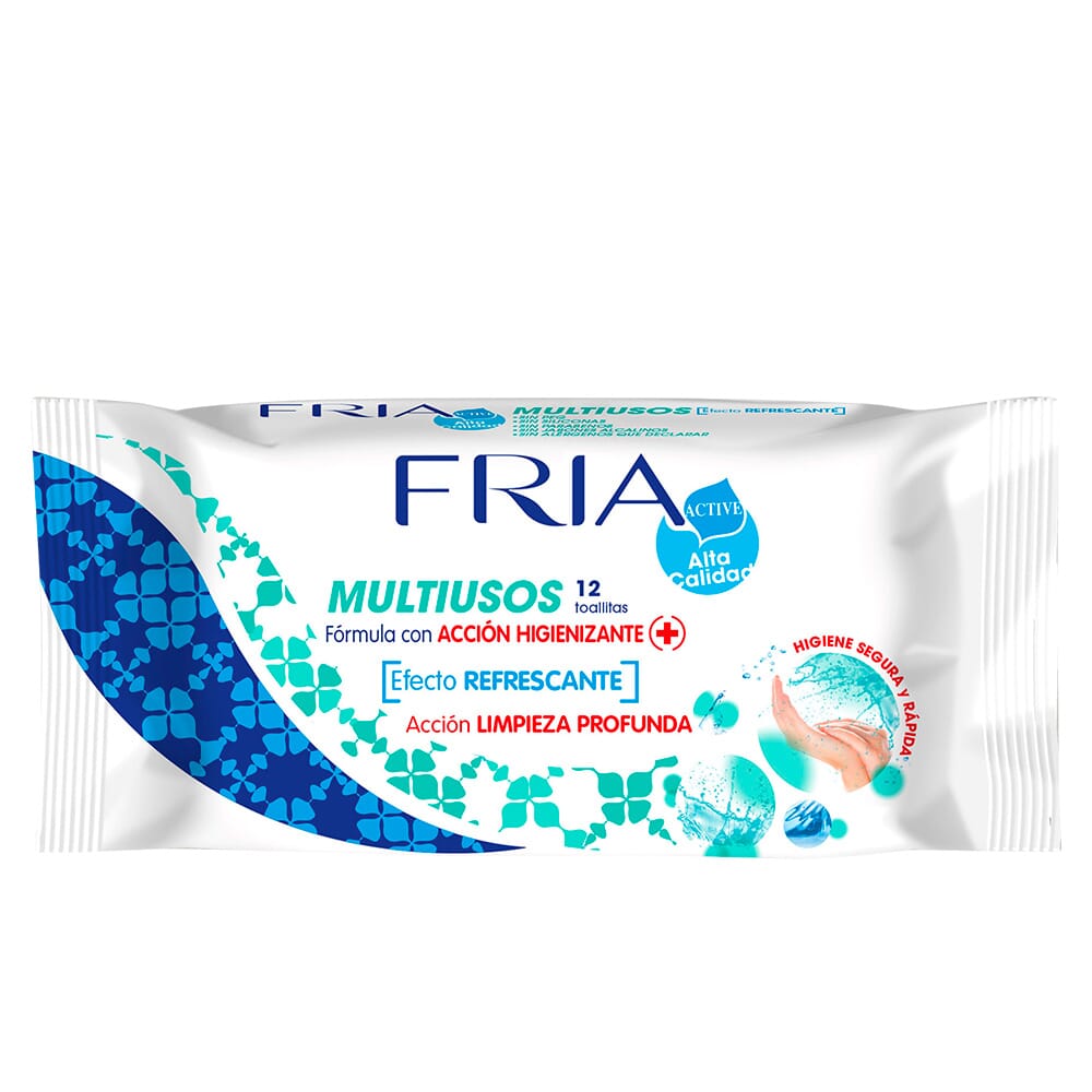 FRIA TOALLITAS MULTIUOS HIGIENIZANTES ANTIBACTERIANAS 12 Uds