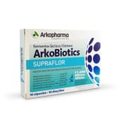 Arkobiotics Supraflor está indicado para reequilibrar la flora intestinal.