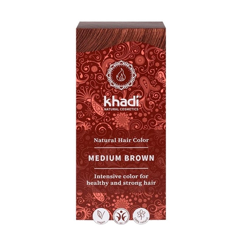 Tinte Herbal Castaño Medio 100g de Khadi