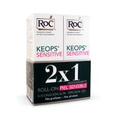 Roc Keops Sensitive Desodorante Roll-on Pele Sensível proteção eficaz durante 48 horas.