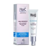 Roc Pro-Preserve Fluido Protector Antioxidante mantiene la hidratación de la piel.