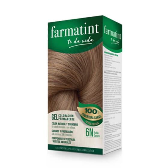 Com Farmatint Gel 6N Loiro Escuro o teu cabelo fica mais cuidado, brilhante e natural que nunca.