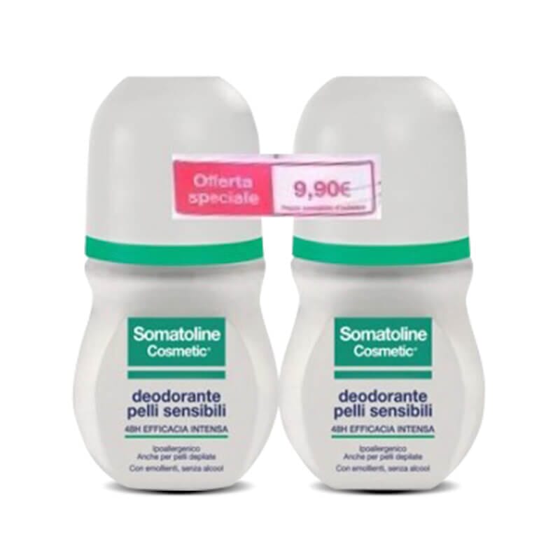 SOMATOLINE COSMETIC DEODORANT VOOR GEVOELIGE HUID ROLL-ON 2 Ud de 50ml