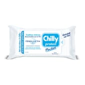 Siéntete protegida con Chilly Protect Pocket Toallitas Íntimas Fórmula Activa.