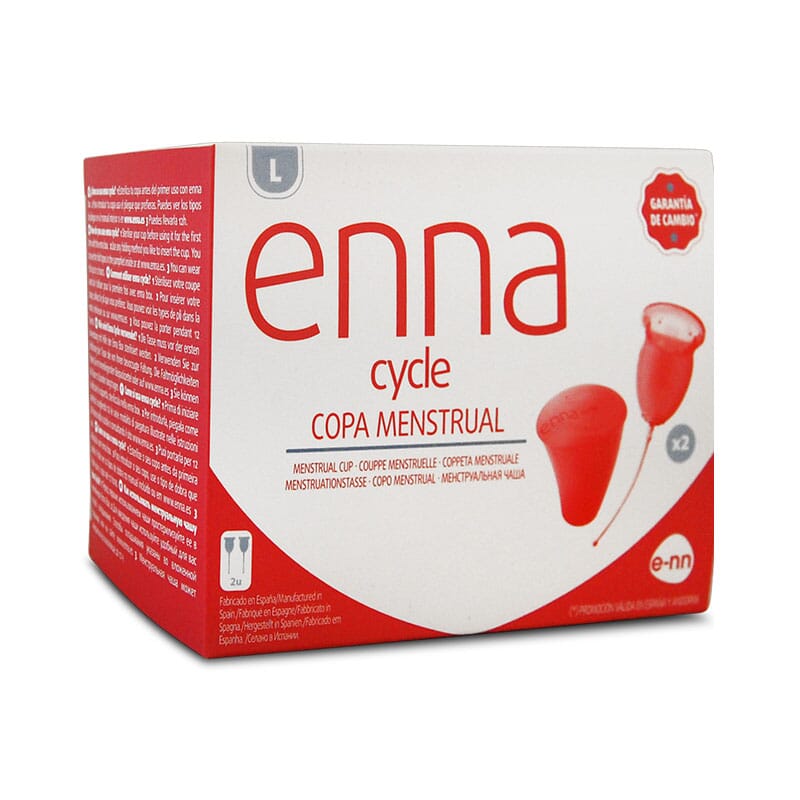 ENNA CYCLE COPO MENSTRUAL (TAMANHO L) 2 Un + CAIXA DE ESTERILIZAÇÃO