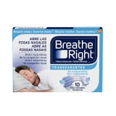 BREATHE RIGHT TIRAS NASALES TRANSPARENTES TALLA GRANDE 10 Uds de Breathe Right