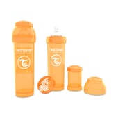 Biberon Anti-colique Orange de Twistshake prévient les coliques.