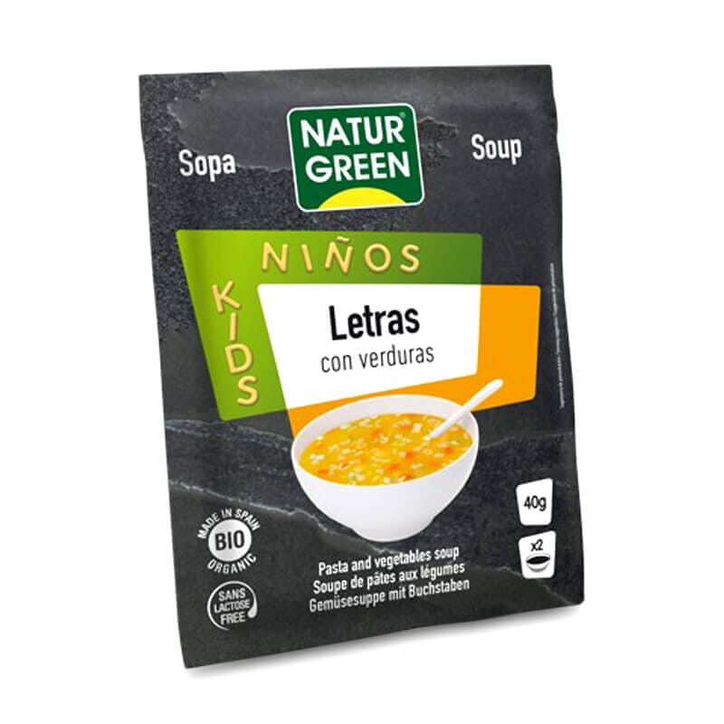 SOPA DE LETRAS CON VERDURAS BIO 40g