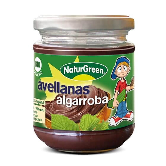 La Crema Avellanas Algarroba Bio es 100% vegetal y sin lactosa.