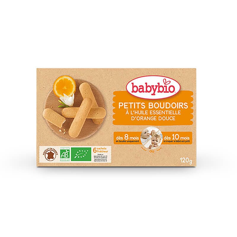 BABYBIO GALLETAS DENTICIÓN CON ACEITE ESENCIAL DE NARANJA DULCE 120g de Babybio