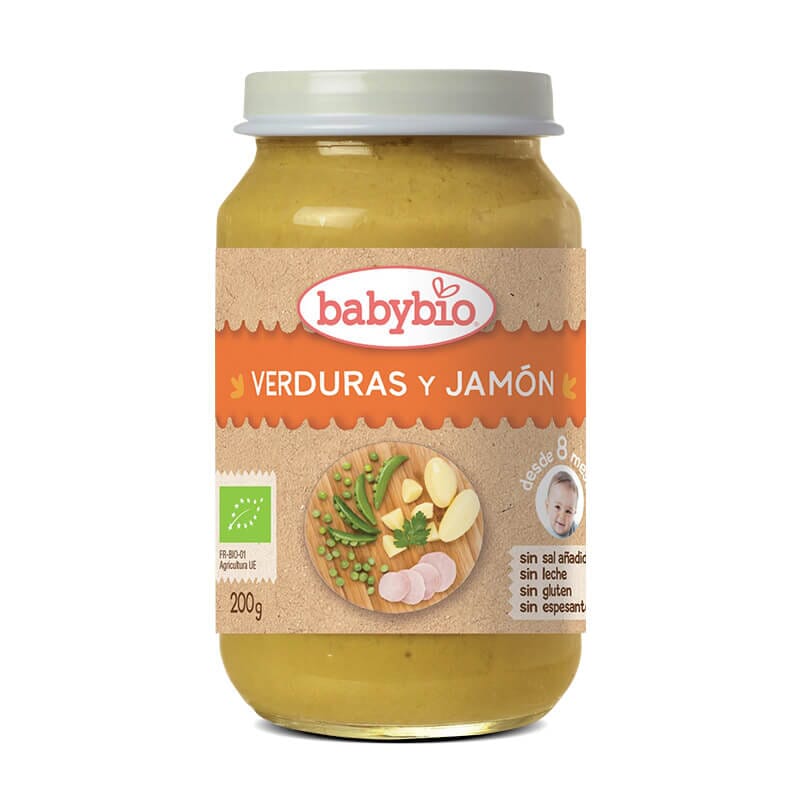 BABYBIO POTITO MENÚ DEL DÍA VERDURAS Y JAMÓN 200g