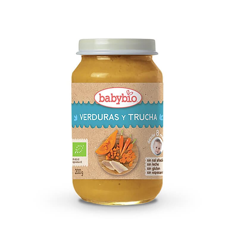 BABYBIO POTITO MENÚ DEL DÍA VERDURAS Y TRUCHA 200g