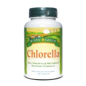 Chlorella da Solaray contém 1500mg de cloreto de parede celular rota por dose.