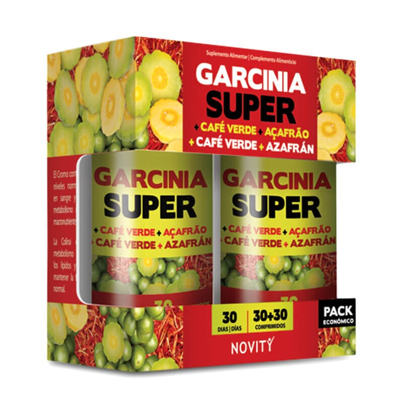 GARCINIA SUPER + CAFÉ VERDE + AZAFRÁN 2 Ud de 30 Tabs