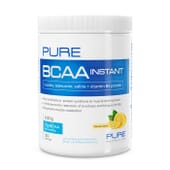 BCAA Instant fornece aminoácidos ramificados de origem vegetal em proporção 2:1:1.