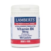 Éviter les carences en pyridoxine avec Vitamine B6 50 mg de Lamberts.