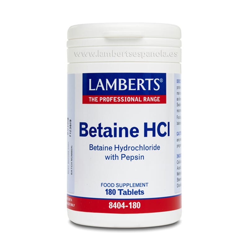 BETAÍNA HCI CON PEPSINA 180 Tabs