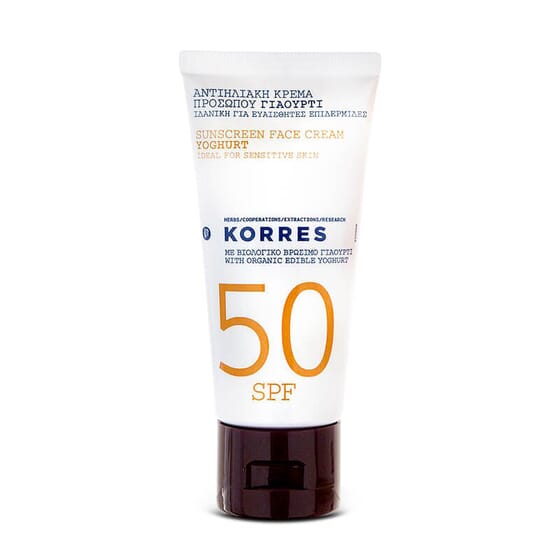 Protetor Solar de Iogurte com Cor para Rosto SPF50+ é ideal para peles sensíveis.