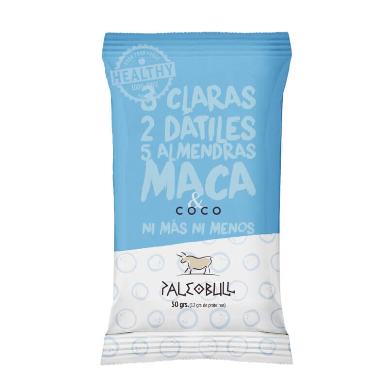 PALEOBULL BARRITA DE COCO Y MACA 1 Barrita de 50g