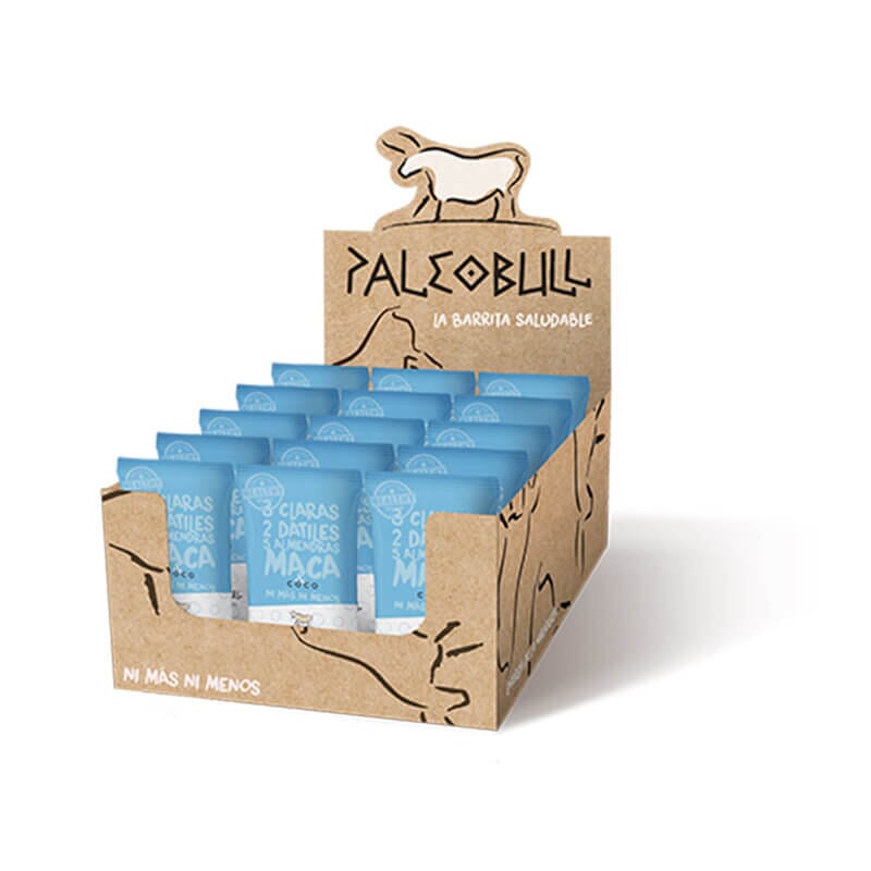 PALEOBULL BARRITA DE COCO Y MACA 15 Barritas de 50g