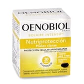 Oenobiol Solaire Insensif Nutriprotection protège les peaux sensibles au soleil.