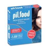 Pilfood Pack Density Mujer contribuye a frenar la caída del cabello.