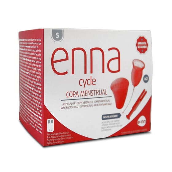 Enna Cycle Coppa Mestruale (Taglia S) 2 Unità + Applicatore + Sterilizzatore di Enna