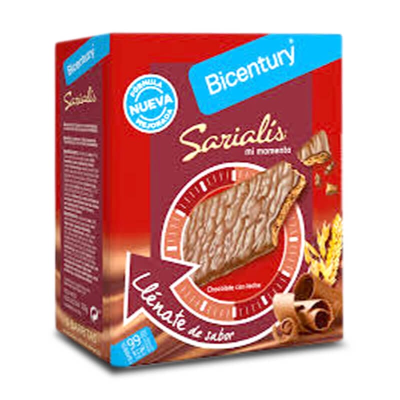 SARIALIS BARRITAS DE CEREALES Y CHOCOLATE CON LECHE 6 Barritas de 20g