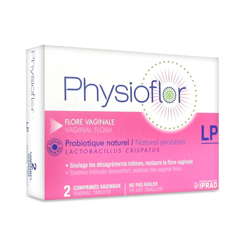 PHYSIOFLOR PROBIOTIQUE VAGINAL LP 2 comprimés vaginaux