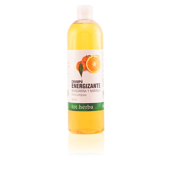 Shampooing Énergisant Mandarine Et Orange 500 ml de Tot Herba