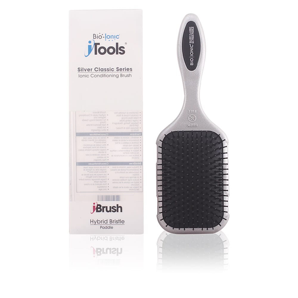 Ibrush Silver Classic Ion Paddle Brush
