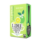 Tè Verde Con Lime E Zenzero Biologico 20 Infusi Da 2g di Clipper