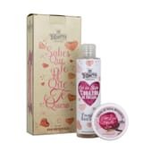 GEL DE BAÑO CORAZÓN DE FRESA + CREMA DE ROSA MOSQUETA - Mi Rebotica