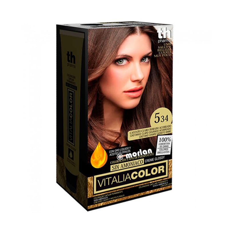 VITALIA COLOR TINTE Nº5.34 SIN AMONIACO CASTAÑO CLARO DORADO ACOBRADO 1 Ud