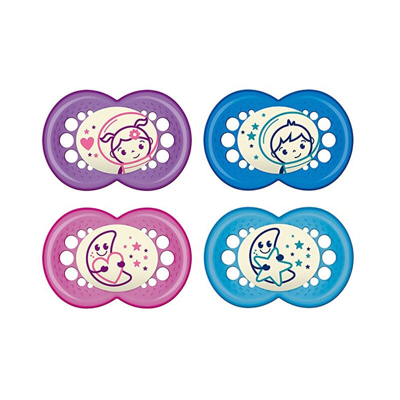 MAM NIGHT CHUPETE SILICONA +16 M 2 Ud