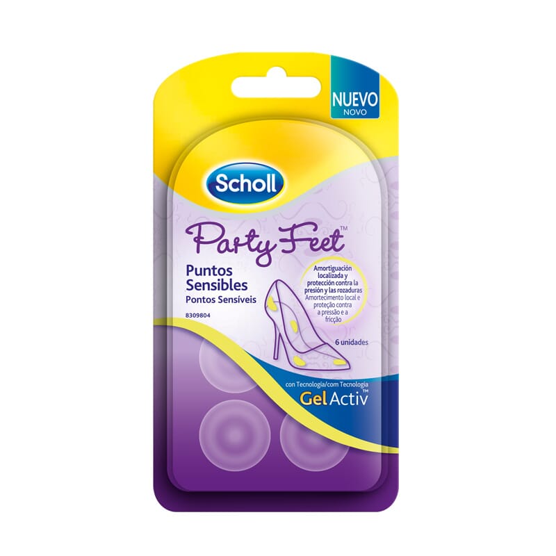 PARTY FEET GEL ACTIV PUNTOS SENSIBLES 6 Uds