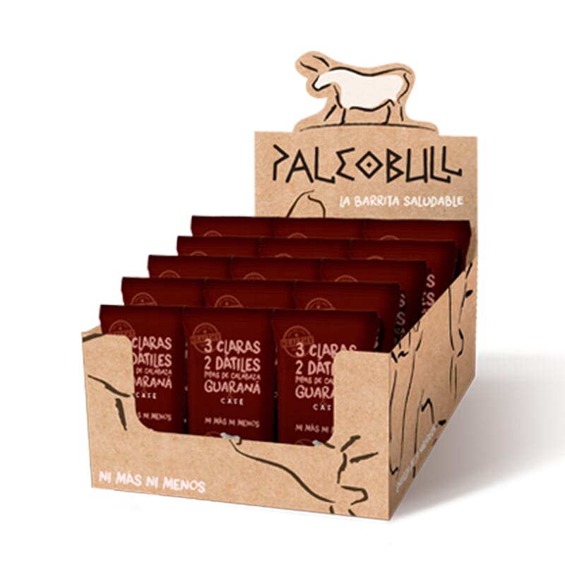 PALEOBULL BARRITA CON GUARANÁ Y CAFÉ 15 Barritas de 55g