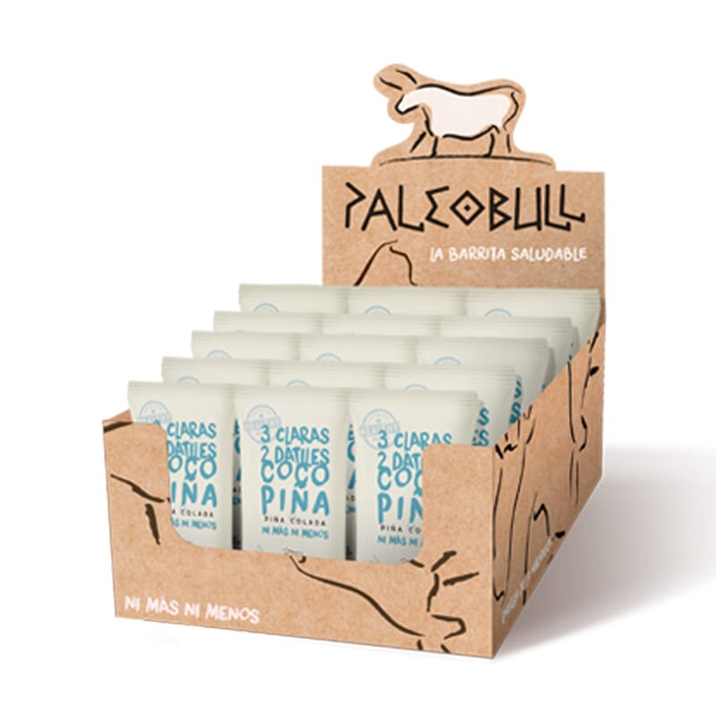 PALEOBULL BARRITA COCO Y PIÑA COLADA 15 Barritas de 55g