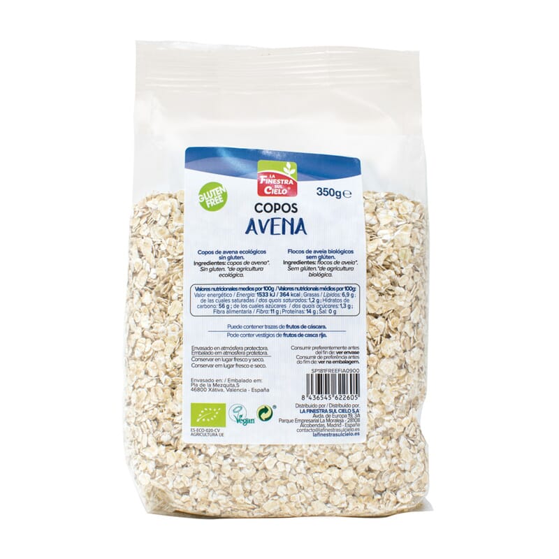 COPOS DE AVENA SIN GLUTEN BIO 350g