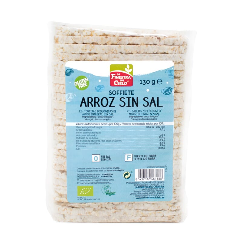 SOFFIETTE DE ARROZ SIN SAL BIO 130g