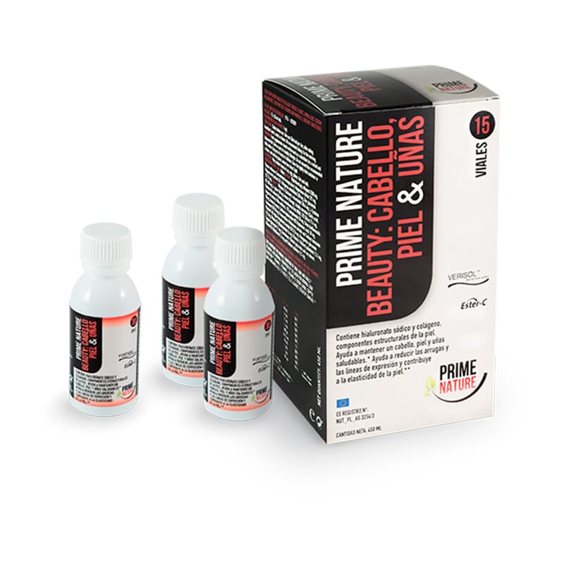 PRIME NATURE BEAUTY CABELLO, PIEL Y UÑAS 15 Viales de 30ml