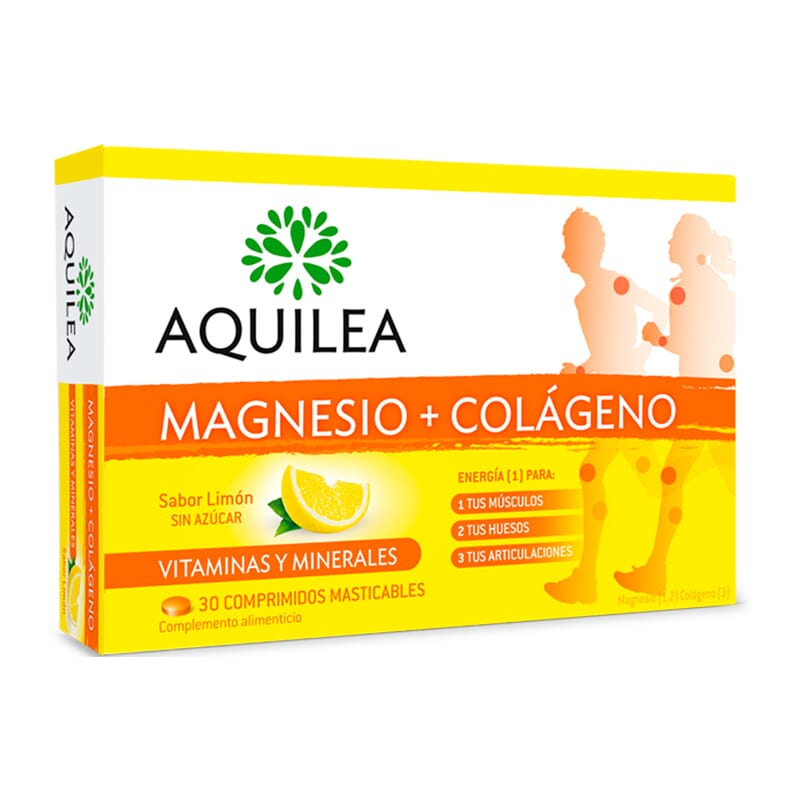 AQUILEA MAGNESIO + COLÁGENO 30 Tabletas Masticables