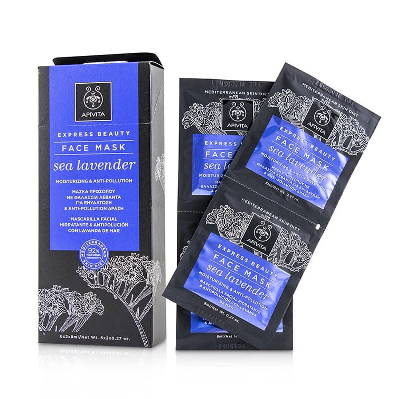 EXPRESS BEAUTY MÁSCARA FACIAL HIDRATANTE LAVANDA DO MAR 12 Un de 8ml