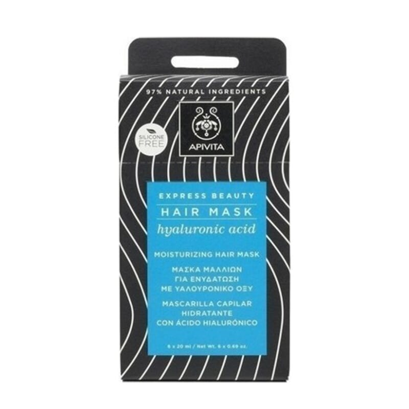 EXPRESS BEAUTY MASCARILLA CAPILAR HIDRATANTE ÁCIDO HIALURÓNICO 6 Uds 20ml