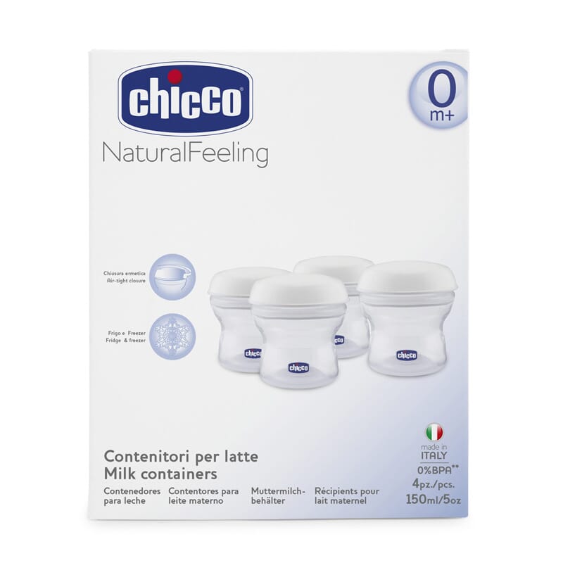 CONTENEDORES LECHE MATERNA 4 Uds