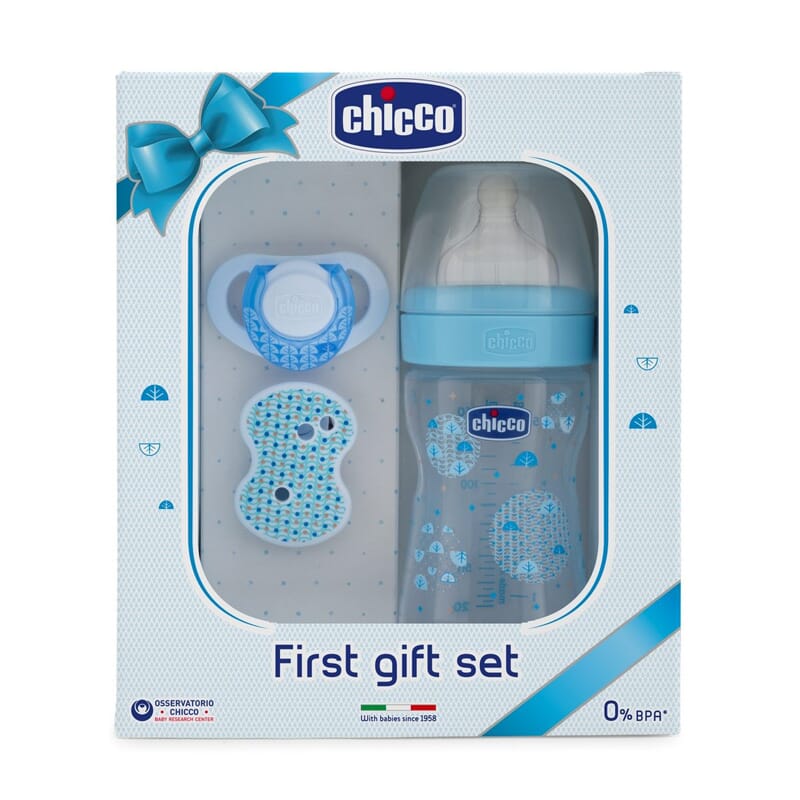 SET PRIMER REGALO WELL BEING SILICONA AZUL 0M+