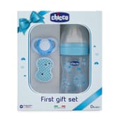 Chicco Set Primer Regalo Well Being Silicona Azul 0M+ 1 Pack
