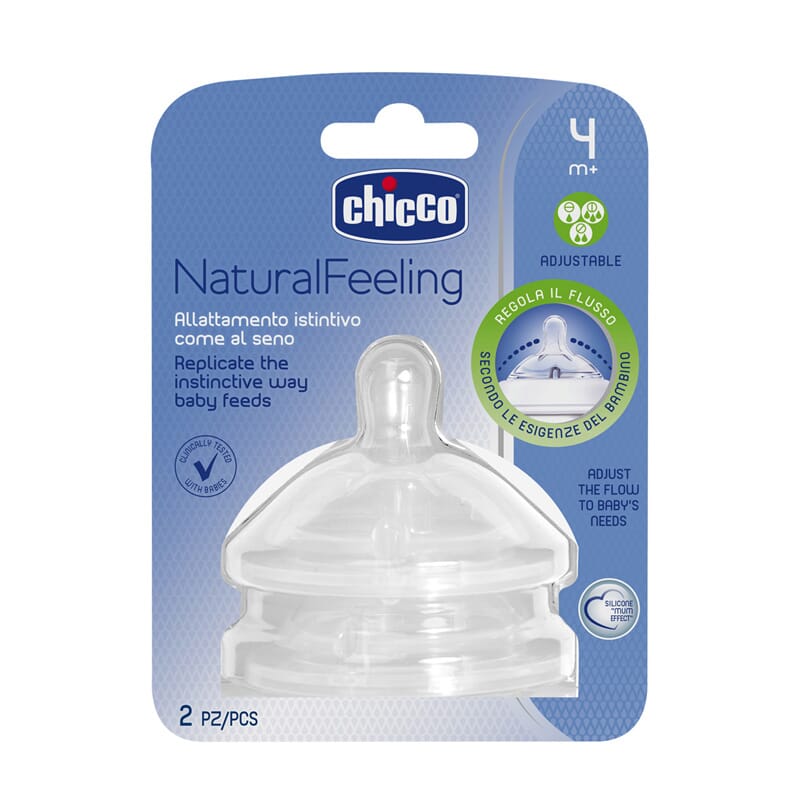 TETINA NATURAL FEELING SILICONA FLUJO REGULABLE 4M+ 2 Ud