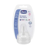 Chicco Tétine Well Being Silicone Flux Moyen 2M+ 2 Unités